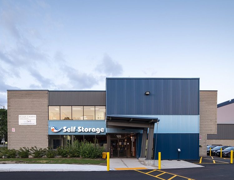 Blue Bird self-storage facility on Matheson Boulevard East in Mississauga, Ontario