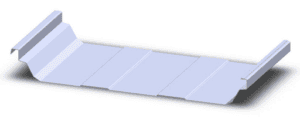 Trapezoid standing seam metal roof panel profile