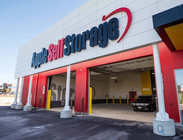Apple Self Storage facility on Central Parkway in Mississauga, Ontario