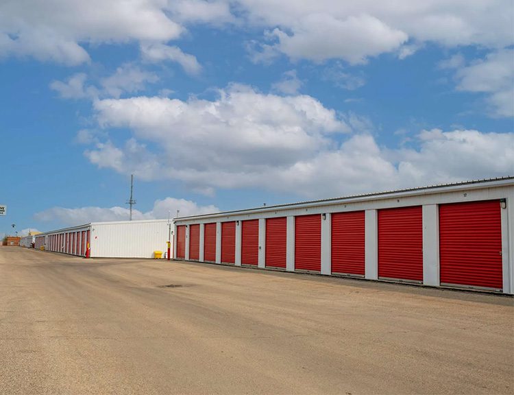 Maxim Self-Storage metal frame buildings in Grande Prairie, Alberta